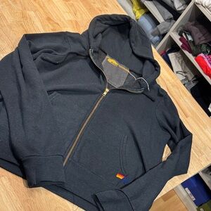 Aviator Nation Bolt Hoodie Charcoal size small